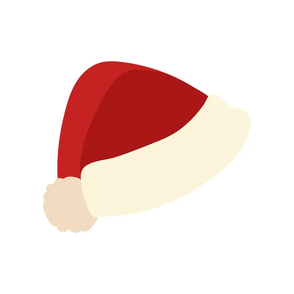 Wesołych Świąt Mikołaj kapelusz akcesoria ikona — Wektor stockowy