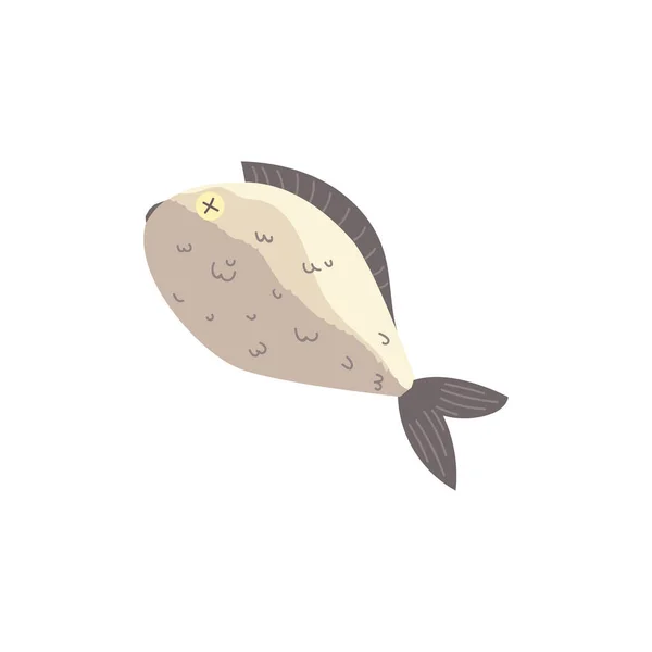 Balık taze yiyecek menüsü malzeme ikonu tasarımı — Stok Vektör