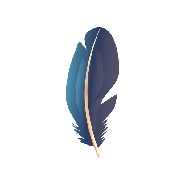 Plume décoration tribale icône ornement — Image vectorielle