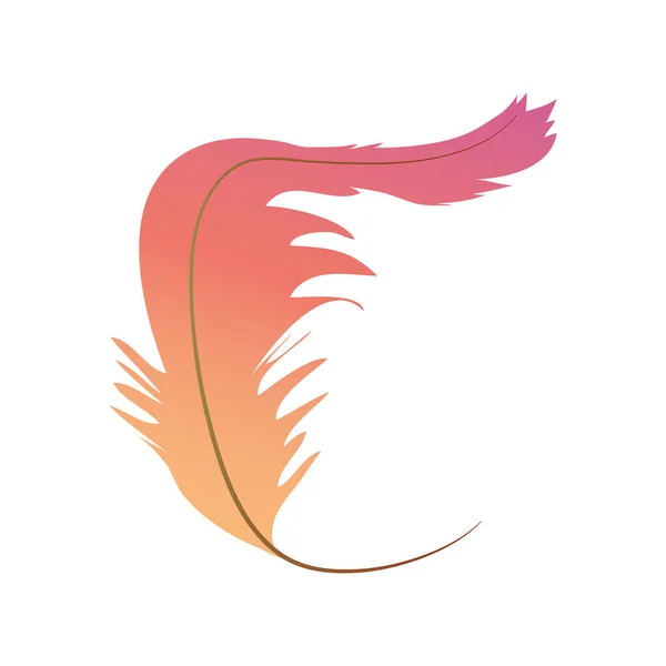 Feather texture vibrant decoration icon — Stock Vector
