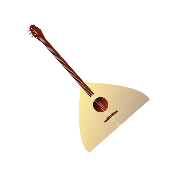 Balalaika Saiteninstrument detaillierte Ikone — Stockvektor