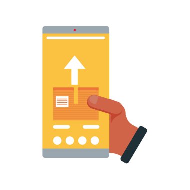 online dağıtım, akıllı telefon sipariş uygulaması ile el.