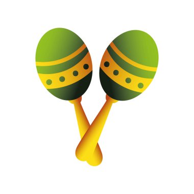 maracas perküsyon müzik enstrümanı ayrıntılı simge
