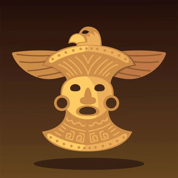 アステカ族の宝鳥飾り — ストックベクタ
