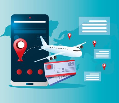 seyahat turizmi akıllı telefon uygulaması uçak hedefi dünya