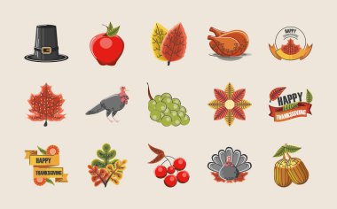 Şükran Günü koleksiyonunuz kutlu olsun hacı şapkalı hindi yaprağı meyveleri.