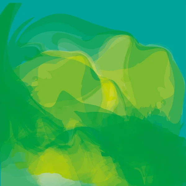 Acuarela verde abstracto textura fondo diseño — Archivo Imágenes Vectoriales