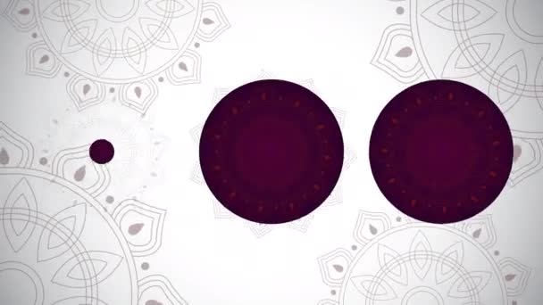 Mutlu bhai dooj kutlama animasyonu kardeşler silueti ve alevler ile — Stok video