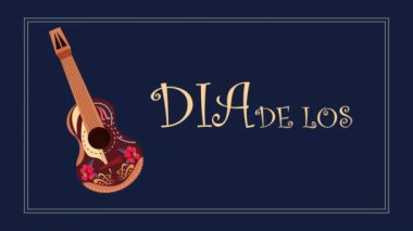 Gitar ve çelenklerle animasyon harfi