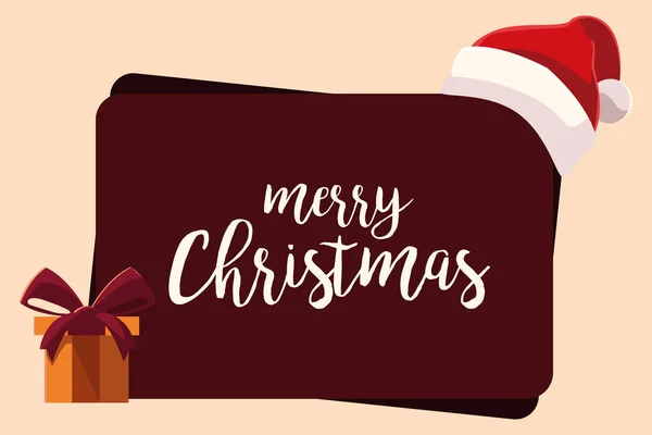 Buon Natale Babbo Natale e design vettoriale regalo — Vettoriale Stock
