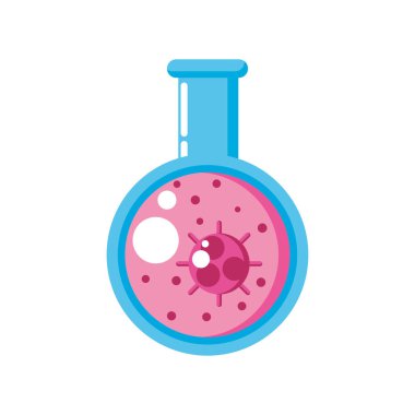 covid 19 virüsü matara vektör tasarımında