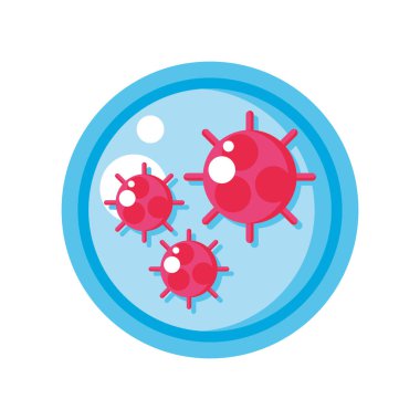 covid 19 virüsü plaka vektör tasarımında