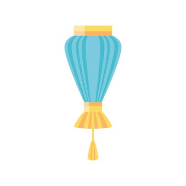 Çin mavisi ve çizgili lamba vektör tasarımı