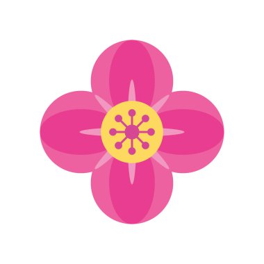 pembe çiçek ikonu vektör tasarımı