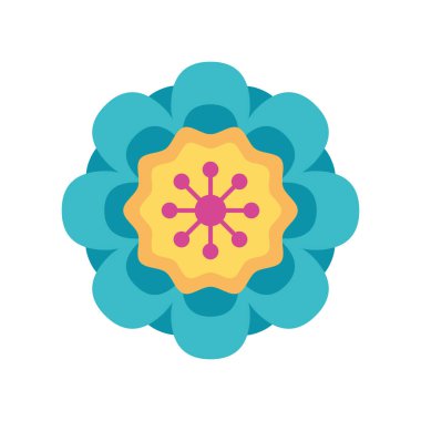 mavi çiçek ikonu vektör tasarımı
