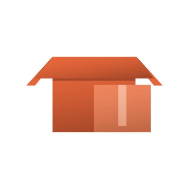 karton kutu teslimat konsepti simge tasarım vektörünü aç