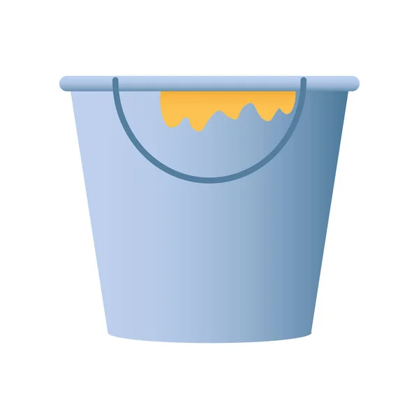 Home remodeling tool bucket with paint color icon design vector — Stock Vector