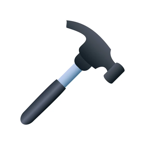 Casa remodelação ferramenta de reparo martelo ícone vetor de design — Vetor de Stock