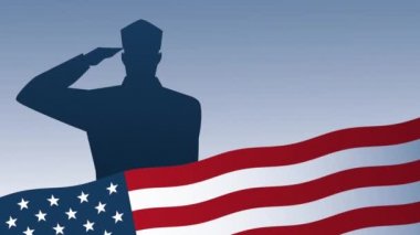 Gaziler Günü 'nde silueti kurtaran askerlerle animasyon yazarken mutlu olun.