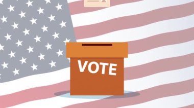 Seçim günü demokratik animasyon ve vazoya oylama kartı ekleniyor