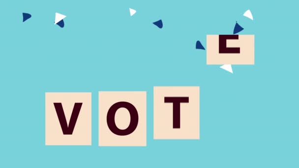 選挙の日の民主的なアニメーション — ストック動画