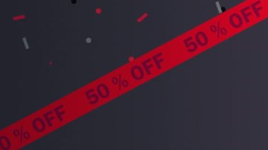 Konfeti animasyonuyla yüzde 50 teklif