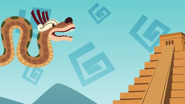 아즈텍의 피라미드와 드래곤 애니메이션 — 비디오