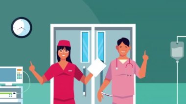 Doktorlar hastane animasyonundaki karakterleri çiftleştiriyor