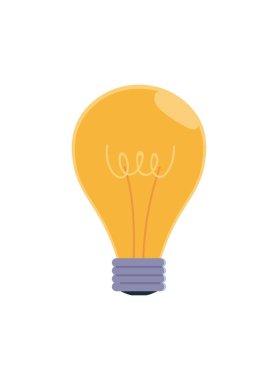 Ampul gücü enerji simgesi beyaz arkaplan