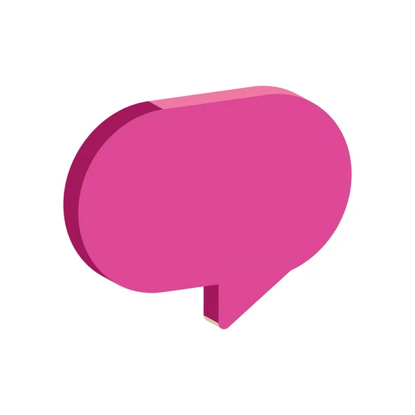 Różowy mowy bańka social media ikona — Wektor stockowy