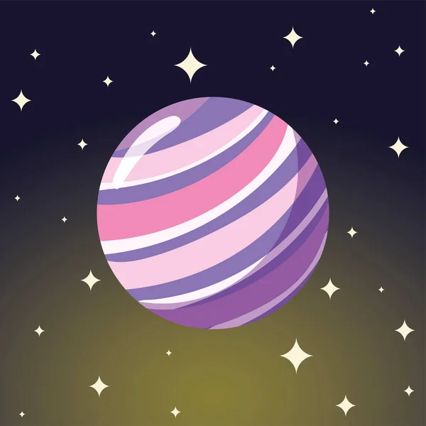 太空行星探索星系太阳系漫画 — 图库矢量图片