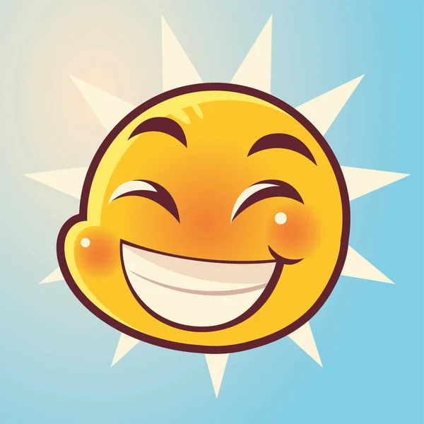 Funny emoji, smiling emoticon face expression social media — Stock Vector