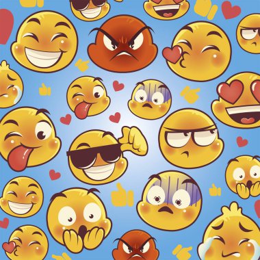 emoji ifade tepkisi sosyal medya toplama simgeleriyle karşı karşıya