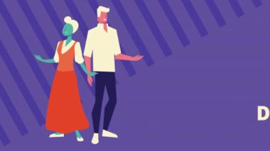 Genç sarışın çift çizgi roman karakteri animasyonu