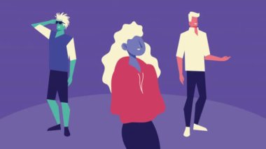 İnsanlar komik karakter animasyonlarını arkadaş edinir