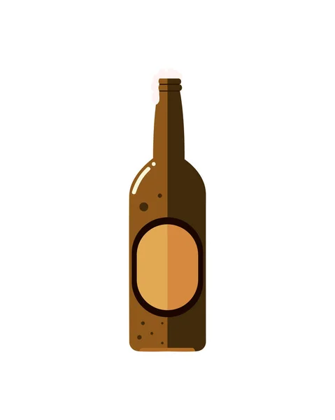 Wine bottle drink beverage alcohol icon isolated — Stock Vector