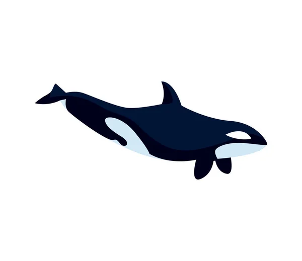 Orca ballena polo norte animal icono estilo aislado — Archivo Imágenes Vectoriales