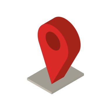 gps işaretli izometrik vektör tasarımı