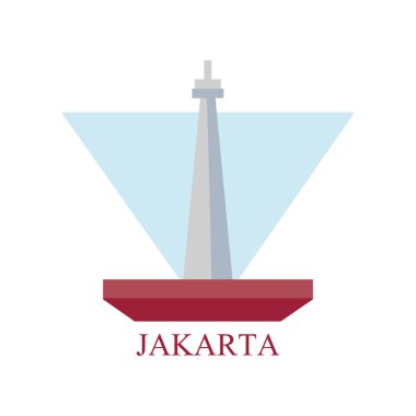 jakarta şehir pul vektör tasarımı