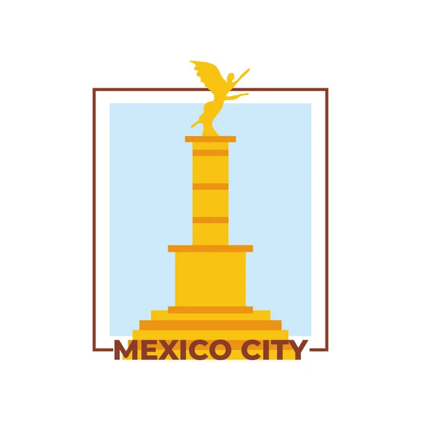 Mexiko Stadt Briefmarken Vektor-Design — Stockvektor
