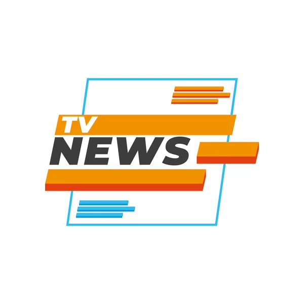 Tv news orange banner vektor design — Stockvektor