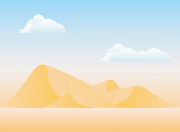 Wielokątny krajobraz pustynnych gór o konstrukcji wektorowej chmur — Wektor stockowy