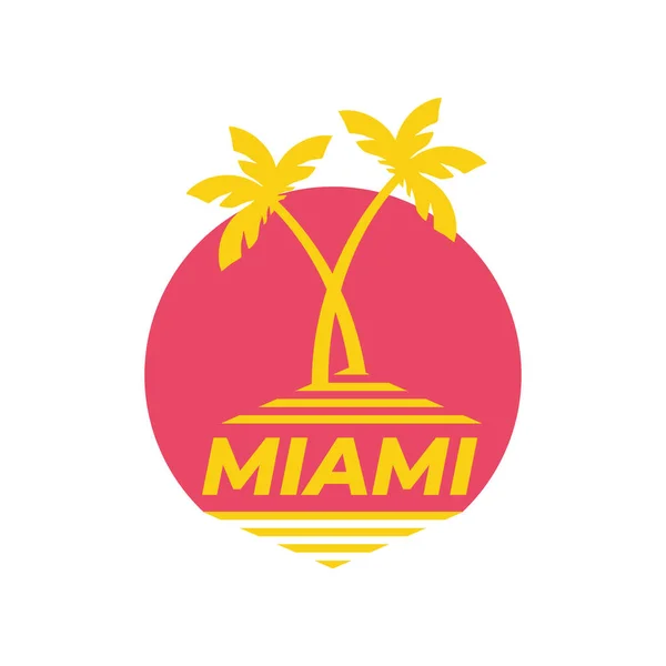 Miami város bélyegzővektorának kialakítása — Stock Vector