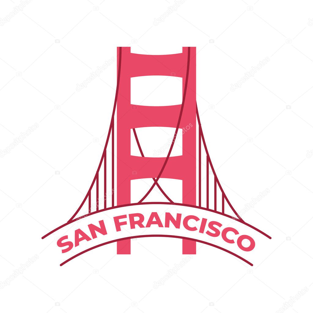 san francisco city stamp vector design