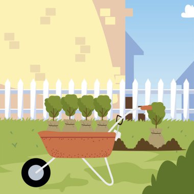 Bahçecilik, bahçede ekmek için el arabası taşıyan bitkiler.