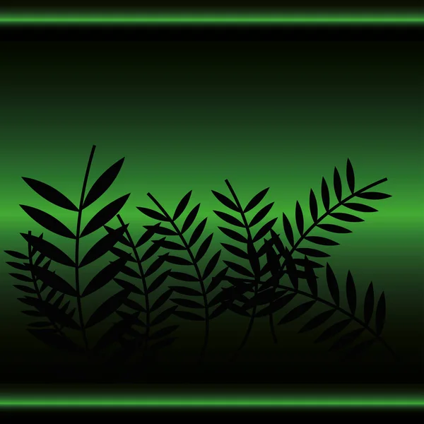 Neonowy zielony tło z liści wektor projekt — Wektor stockowy