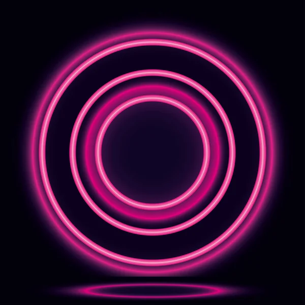 Neon rosa Kreis Vektor-Design — Stockvektor