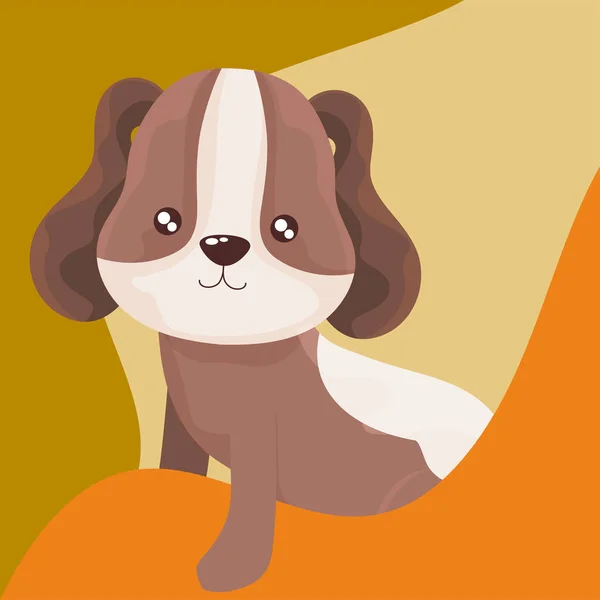 Portrét roztomilého malého skvrnitého psa — Stockový vektor