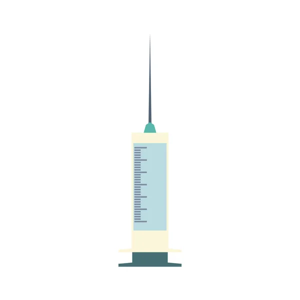 Trattamento con siringa di plastica medica vaccino — Vettoriale Stock