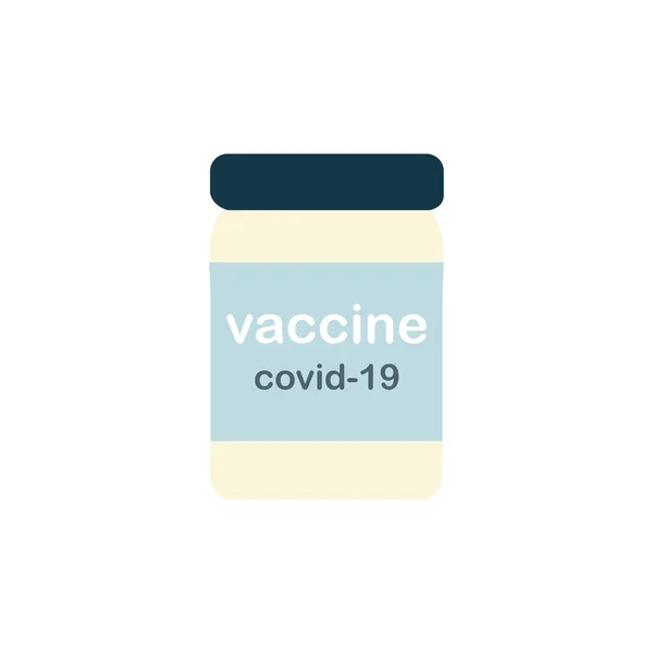 Impfstoff covid 19 medizinische Ampulle Medizin isoliert Symbol — Stockvektor
